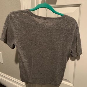 Pacsun silver glitter top